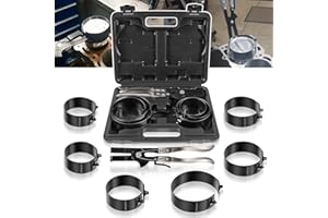 DEARGOODAY Piston Ring Compressor Tool Set 940387 with Compression Plier and 6 Piston Rings from 2-7/8" to 4-3/8", Used for Car Engine, Vehicle Maintenance Clamps, Ratchet Pliers, Storage Case