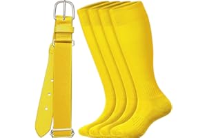 ROLVNHTV Baseball Socks and Belt Youth Combo Set Softball Belts with Softball Sock Elastic Waist Belt