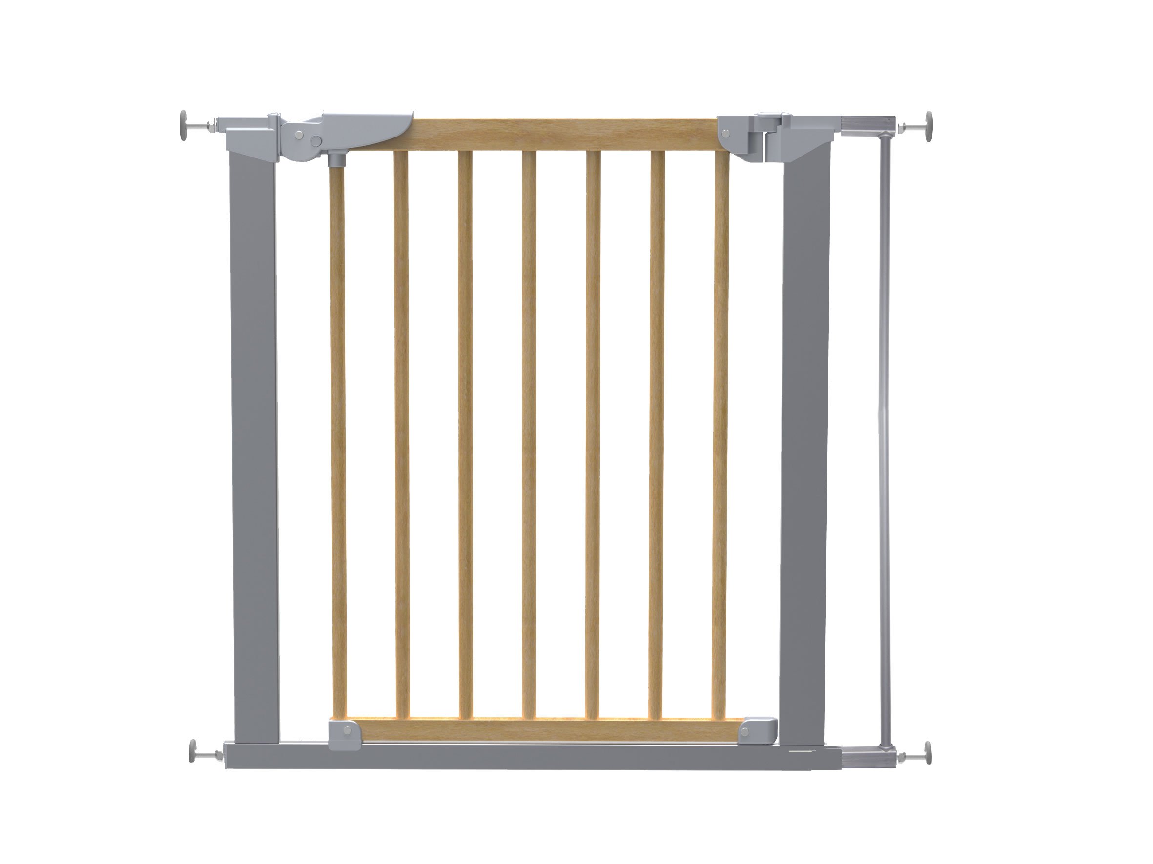 Baby Dan Avantgarde 53217-5791-02-85 Safety Gate for Doors and Stairs 71.3-84.4 cm Beech TÜV/GS Tested Silver