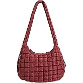 ASWACA Puffer Quilted Tote Bag for Women Nylon Crossbody Bags Puffy Purse Hobo Large Shoulder Bag Trendy