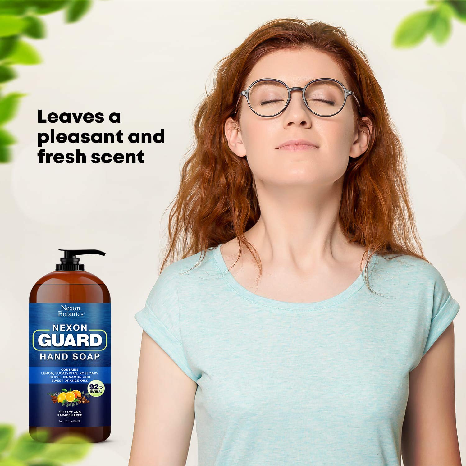 Nexon Botanics Robbers Guard Hand Soap 16 fl oz - Made in USA - Based on French Thieves Formula - Deep Cleansing and Purifying Hand Wash - Gentle and Moisturizing - Liquid Hand Soap : Beauty