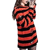 Goth Sweater Punk Gothic Sweaters Halloween Pullover Tops Women Harajuku Aesthetic Y2K Sweater