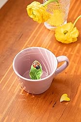 DIHOclub Ceramic Ladybug Cup Hidden 3D Animal