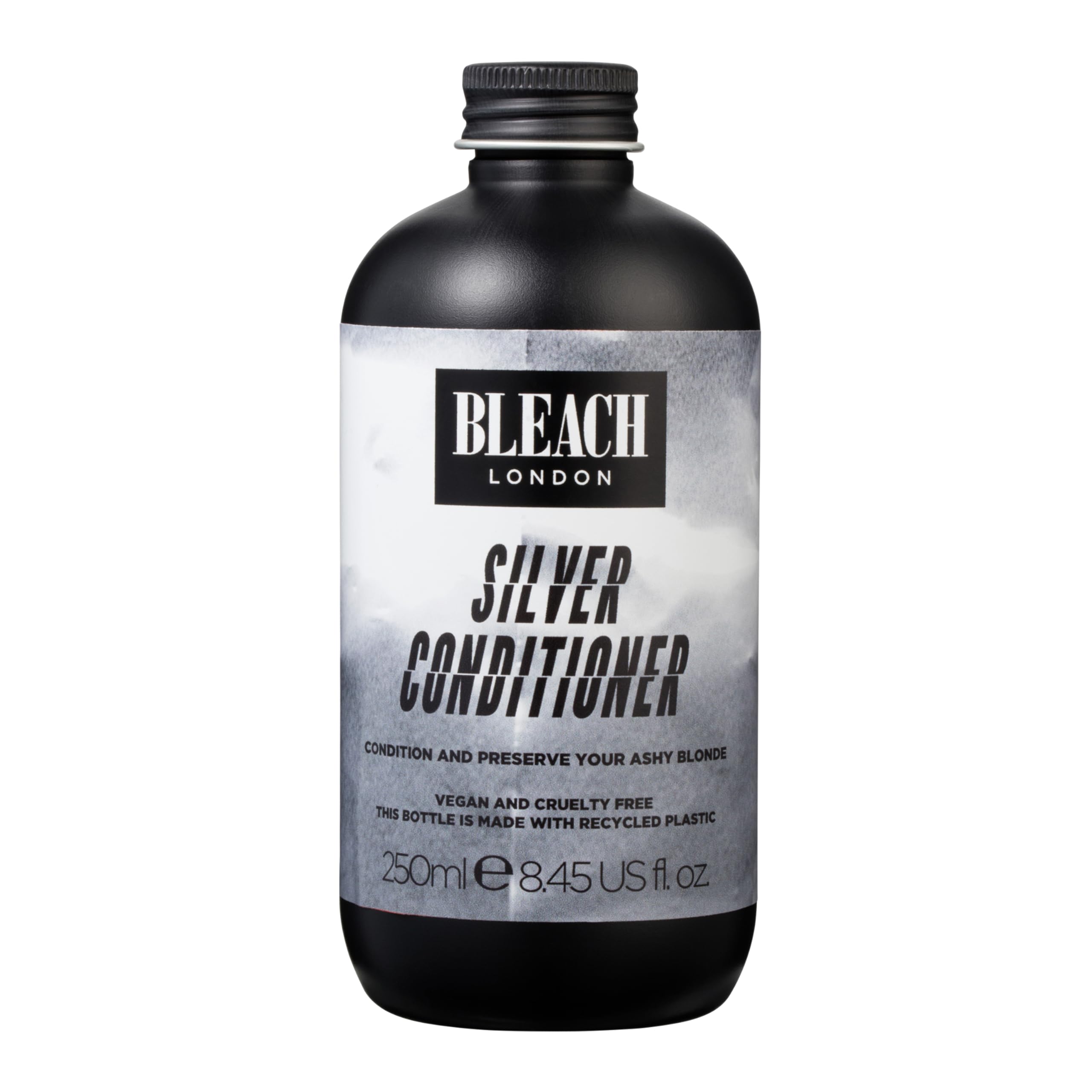 Bleach London Silver Hair Toning Conditioner, Ashy Purple Colour Correcting Formula for Light Bleached Blonde Hair, Nourishes and Neutralises Brassy Yellow Tones, Paraben and Silicone Free 250ml