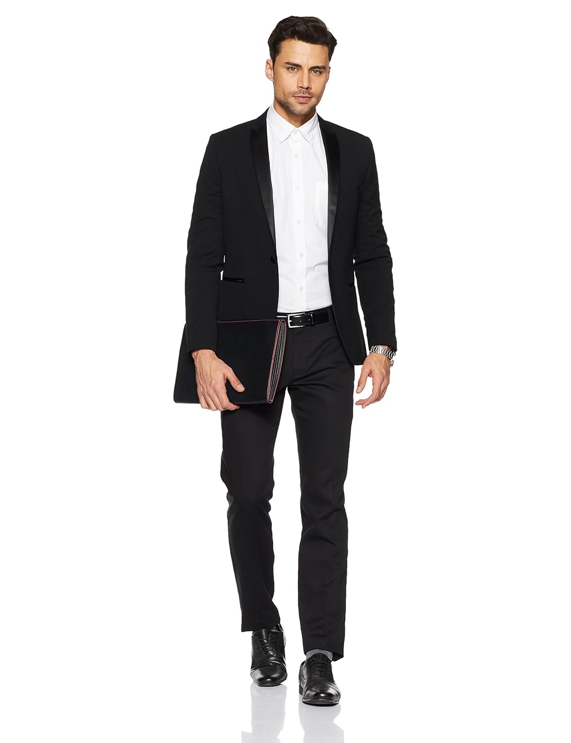 xessentia men's solid regular fit formal shirt