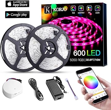 Amazon Com Solarphy 32 8ft 10m Led Strip Lights Bluetooth App
