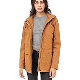 Lock and Love Women's Casual Military Anorak Jacket - Lightweight Detachable Hooded Safari Utility