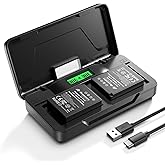 NP-W126S Battery and 20W Fast Dual Charger Compatible with Fuji X-T100, X-T200, X100F, X100V, X100VI, X-S10, X-A5, X-A10, X-E4, X-Pro2, X-Pro3, X-T1, X-T2, X-T3, X-T10, X-T20, X-T30 II