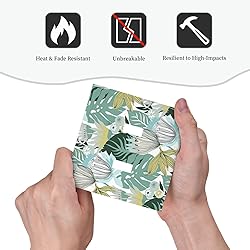 Retro Tropical Leaves 2 Gang Light Switch Cover