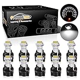 Partsam 10x White PC74 Twist Socket T5 Wedge 37 70