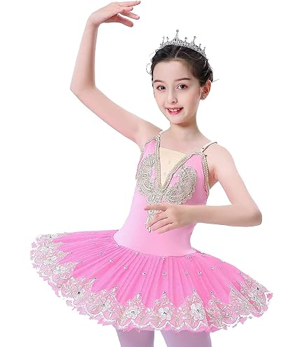 Amazon.com: ZX Girl's Camisole Skirted Leotard Ballet Sparkle Lace
