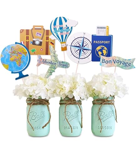 Big Dot Of Happiness Travel Themed Party Centerpiece Sticks – Set Of 15 Table Toppers