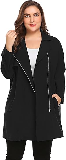 plus size asymmetrical coat