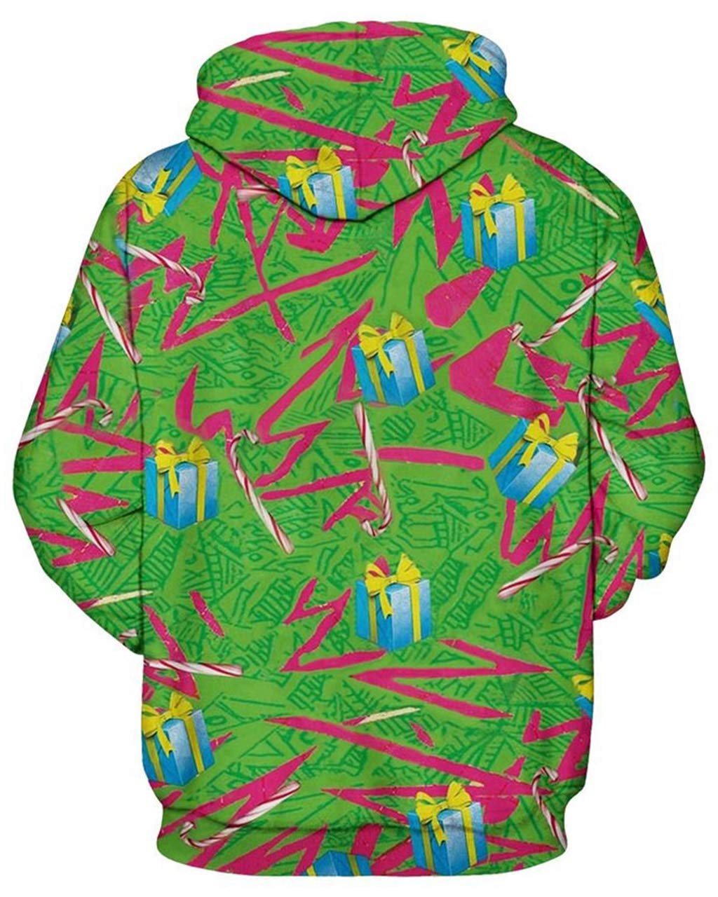 Pemela 90s Ugly Christmas Hoodies Hipster Funny Fresh Prince Sweatshirt Loose Casual Long Sleeve Pullover Sportswear for Xmas Party L