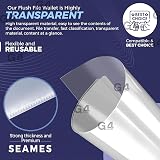 G4GADGET 50 Pack A4 Clear File Wallets 100 Micron PP Open Top Side Cut view 7