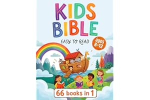 Kids Bible Ages 8-12 Easy to Read: The Complete Illustrated Workbook Study Bible for Kids, Introducing All 66 Books of Old an