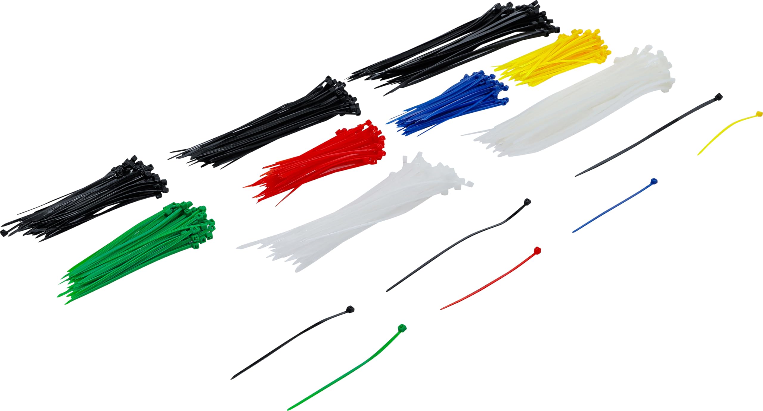 BGS Diy 80873 | Cable Tie Assortment | coloured | 100 - 150 - 200 mm | 450 pcs.