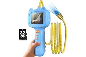 LAAGUU Borescope Snake Camera with Light for Kids，STEM Endoscope Educational Toy Kit，Outdoor Camping Nature Science Exploration Hoilday Birthday Gift for Boys & Girls Ages 3+ Years Old (Blue)