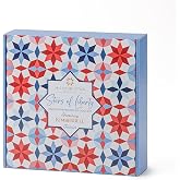 Stars of Liberty English Paper Piecing Quilt Kit &ndash; Patriotic EPP Throw Quilt Kit with Fabrics, Acrylic Templates, Papers &amp; Pattern &ndash; Finished Size 54" x 67"