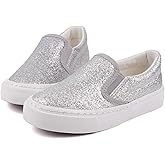 Toandon Toddler Kids Girls Sparkle Slip On Walking Shoes Age 2-10