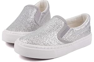 Toandon Toddler Kids Sparkle Sequins Glitter Sneakers Age 2-10