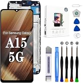 EFAITHFIX for Samsung Galaxy A15 5G Screen Replacement with Frame | 6.6 inch LCD display digitizer with frame, fits A15, A156, A156U, A156M, S156VL, A156W, touch assembly, repair tool kit