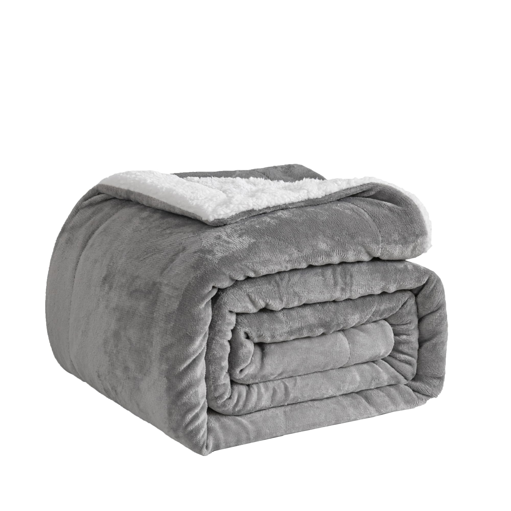 Good Nite Throw Blanket Sofa Throw 130x150cm Fleece Fluffy Blanket Sherpa Blankets For Sofas Bedspread Travel Blanket Soft, Machine Washable (Single,Grey)