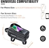 Faireach Bike Handlebar Bag with Phone Holder, Waterproof Front Frame Pouch view 6