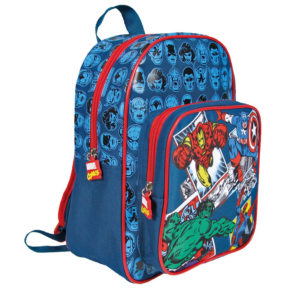 PERLETTI Marvel Comics Backpack for Kids Avengers School Bag with
