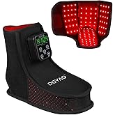 6000mAh Cordless Red Light Therapy Boot Slipper for Feet & Ankles - 6 Modes Dual 660nm/850nm LED, Pulse Technology, USB-C Fast Charge, Adjustable Wrap for Muscle Recovery & Relaxation