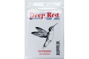 Deep Red Stamps Hummingbird Rubber Cling Stamp 2 x 1.75 inches