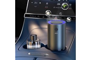 PEABONI Smart Car Air Freshener, Car Air Freshener Diffuser with 100ml Perfume, Auto On/Off Intelligent, Rechargeable Aroma Diffuser,Auto Two Spray Modes, Cologne Scent