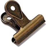 SIAMESE Bulldog Clips, 4 Pcs Binder Clips for Office &amp; Kitchen, Multi-Purpose Binder and Food Bag Clamps for Sealing, Storage, Hanging (Bronze)