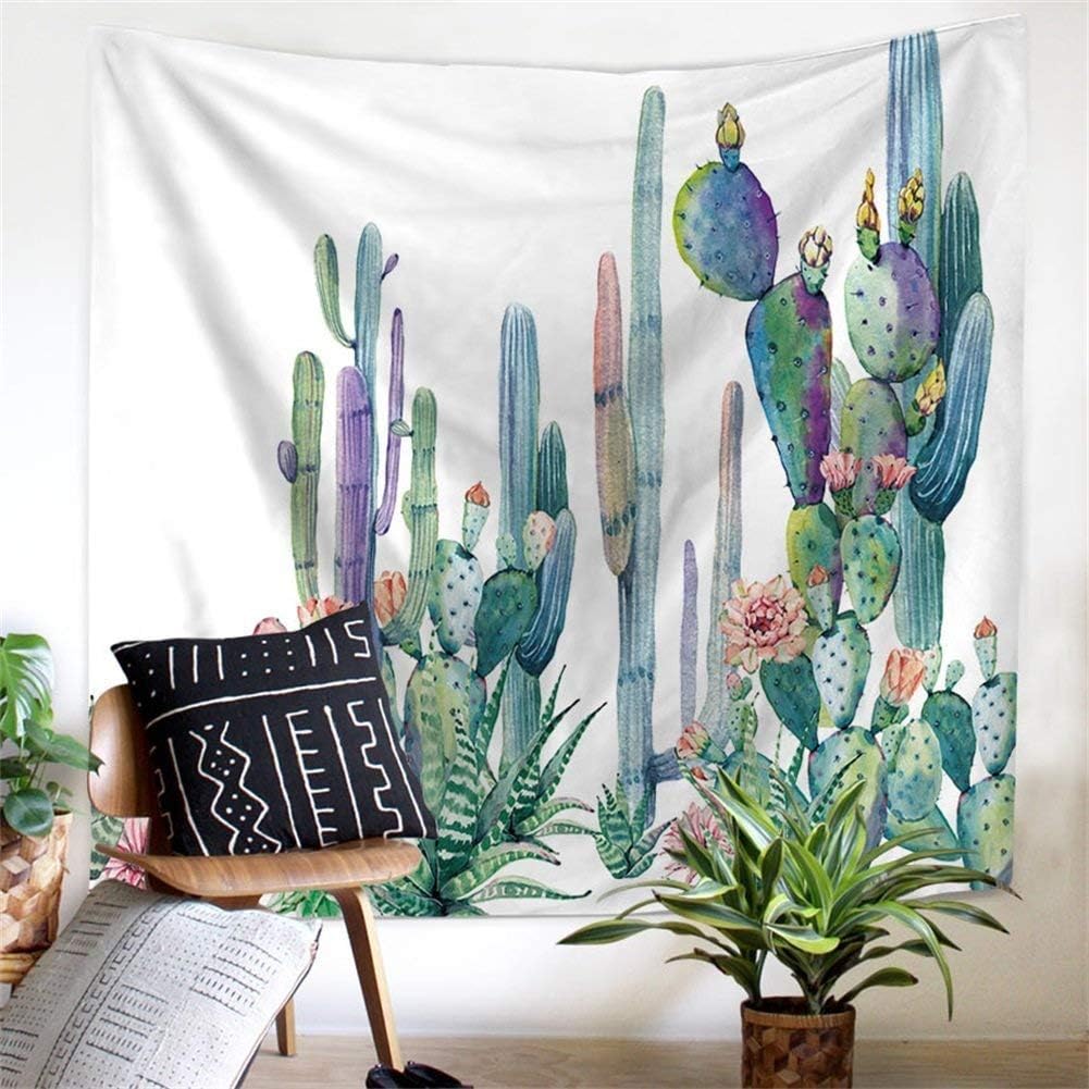Moree Cactus Tapestry, festival decoration, Art Home Decor,Holiday decoration Watercolor Printed Bedroom ins style Wall Hanging Tapestries Beach 59”x78.7”