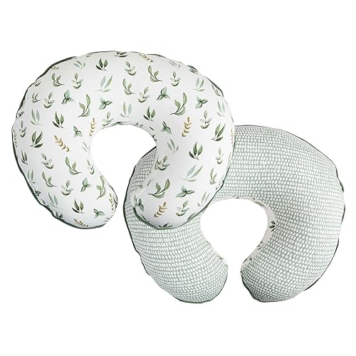 Boppy Nursing Pillow Cover, 100% Organic Cotton, Green Little