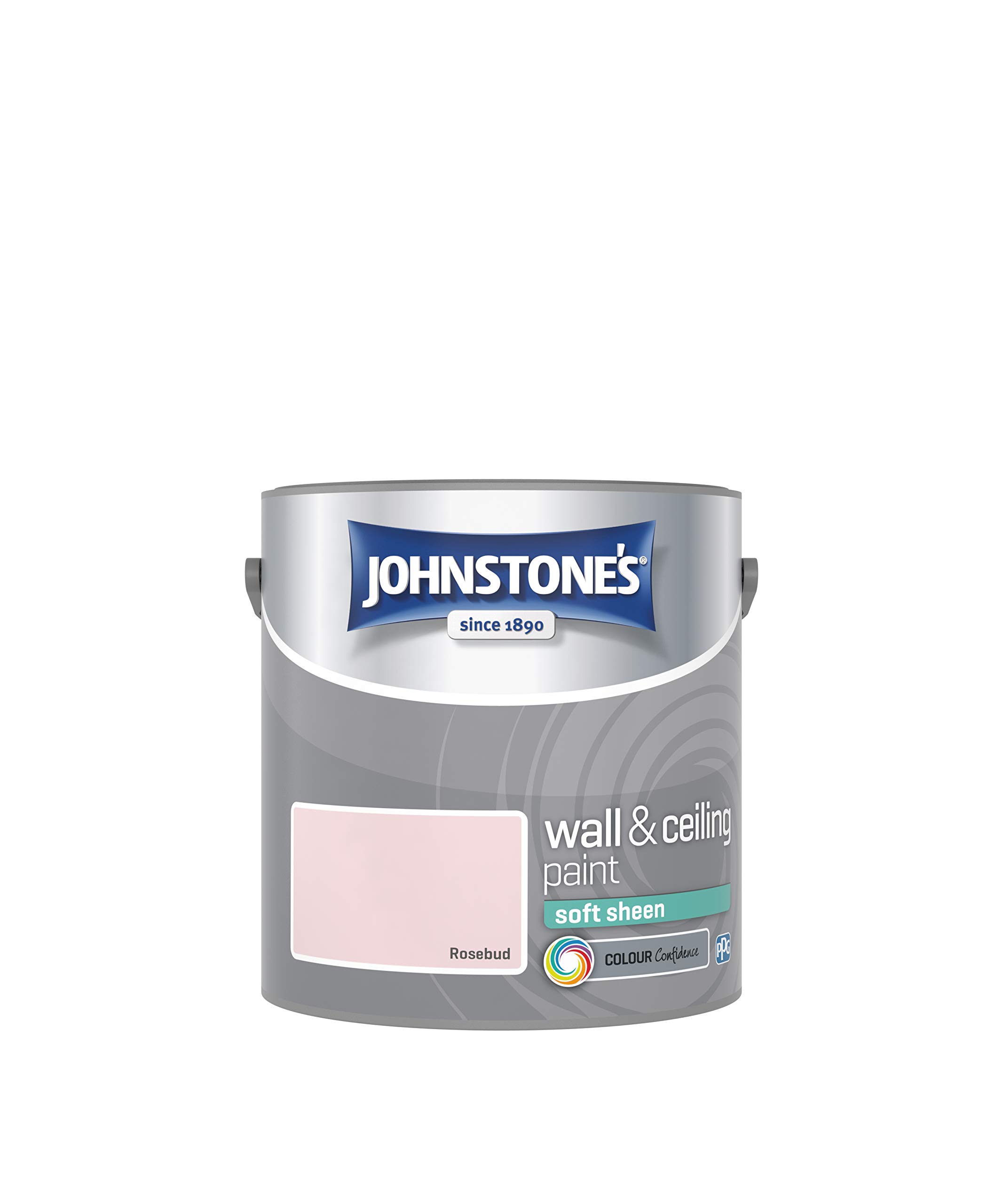 Johnstone's - Wall & Ceiling Paint - Rosebud - Soft Sheen Finish - Emulsion Paint - Fantastic Coverage - Easy to Apply - Dry in 1-2 Hours - 12m2 Coverage per Litre - 2.5L