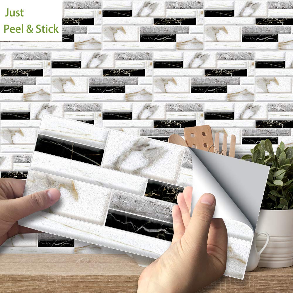 Wall Tile Transfers Sticker for Home Decor, Peel & Stick self-Adhesive splashback, Tile Decals for Living Room Kitchen Bathroom Decor, 27 Pieces