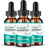 Sugar Harmony Drops, SugarHarmony Blood Formula Support Supplement Drops - Maximum Strength, All Natural Healthy Circulation, Stable Levels & Overall Health, Advanced Sugar Harmony Reviews (3 Pack)