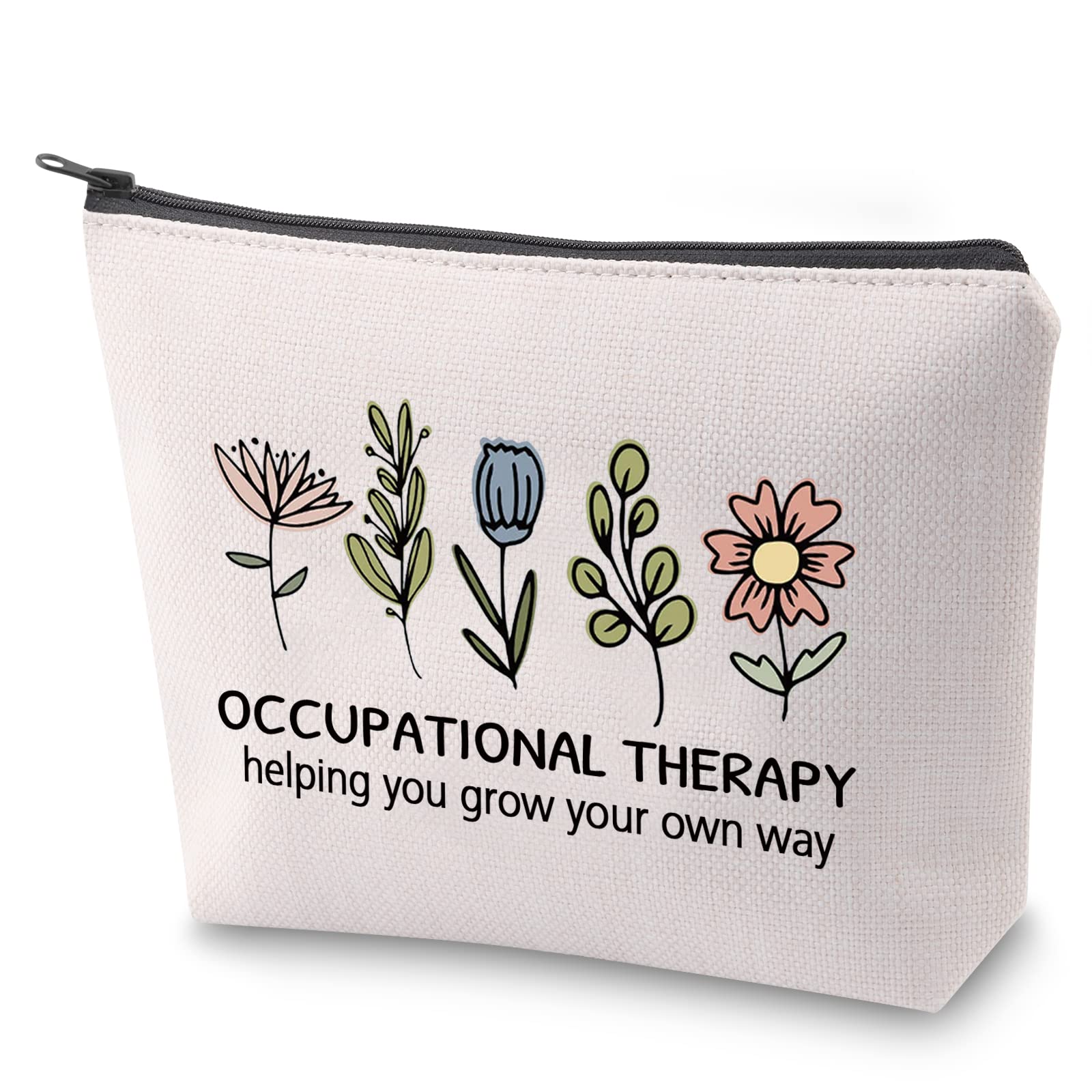 Occupational Therapist Appreciation Gift OT Student Pencil Case Occupational Therapy Helping You Grow Your Own Way Makeup Bag With Zipper (OT Way)