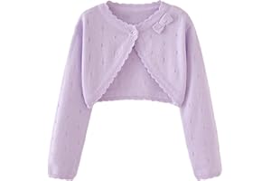 Toddler Girls Cardigan Sweater Bolero Shrug Baby Little Kids Long Sleeve Dress Up Button Closure Tops Winter Clothes