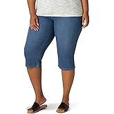 Lee Women's Plus Size Relaxed Fit Denim Capri Jean