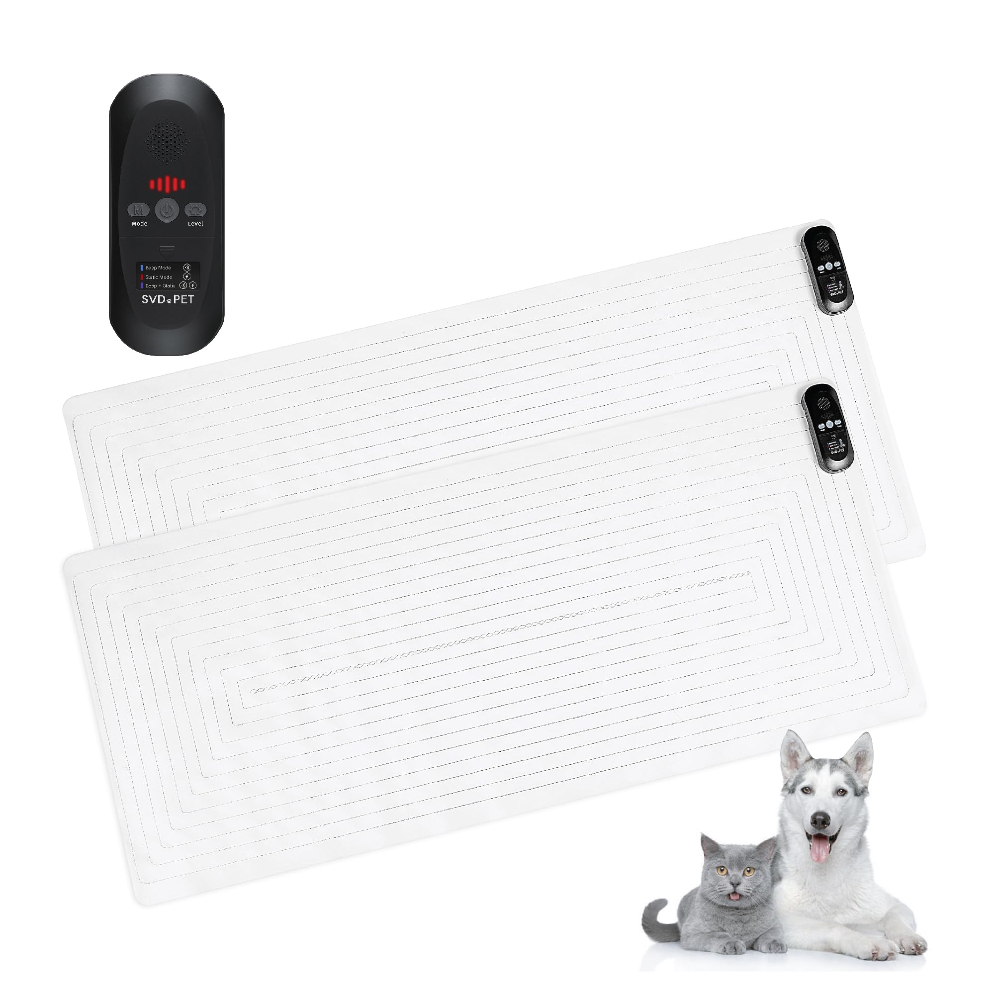 Photo 1 of SVD.PET (2-Pack Pet Training Mat with Tester, Pet Shock Pad, Dogs & Cats Electronic Repellent mat for Indoor, 3 Training Modes, 5 Levels, Pet Safe Mode (Black controler 48" X 20")