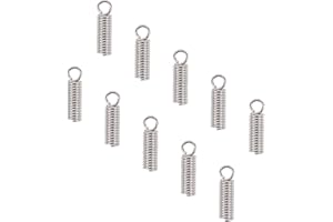 UNICRAFTALE UNICRAFTABLE About 100pcs 304 Stainless Steel Tube Coil Cord Ends Silver Color Findings Leather Cord Ends Caps for DIY Jewelry Making 8x2mm, Hole 1.4mm