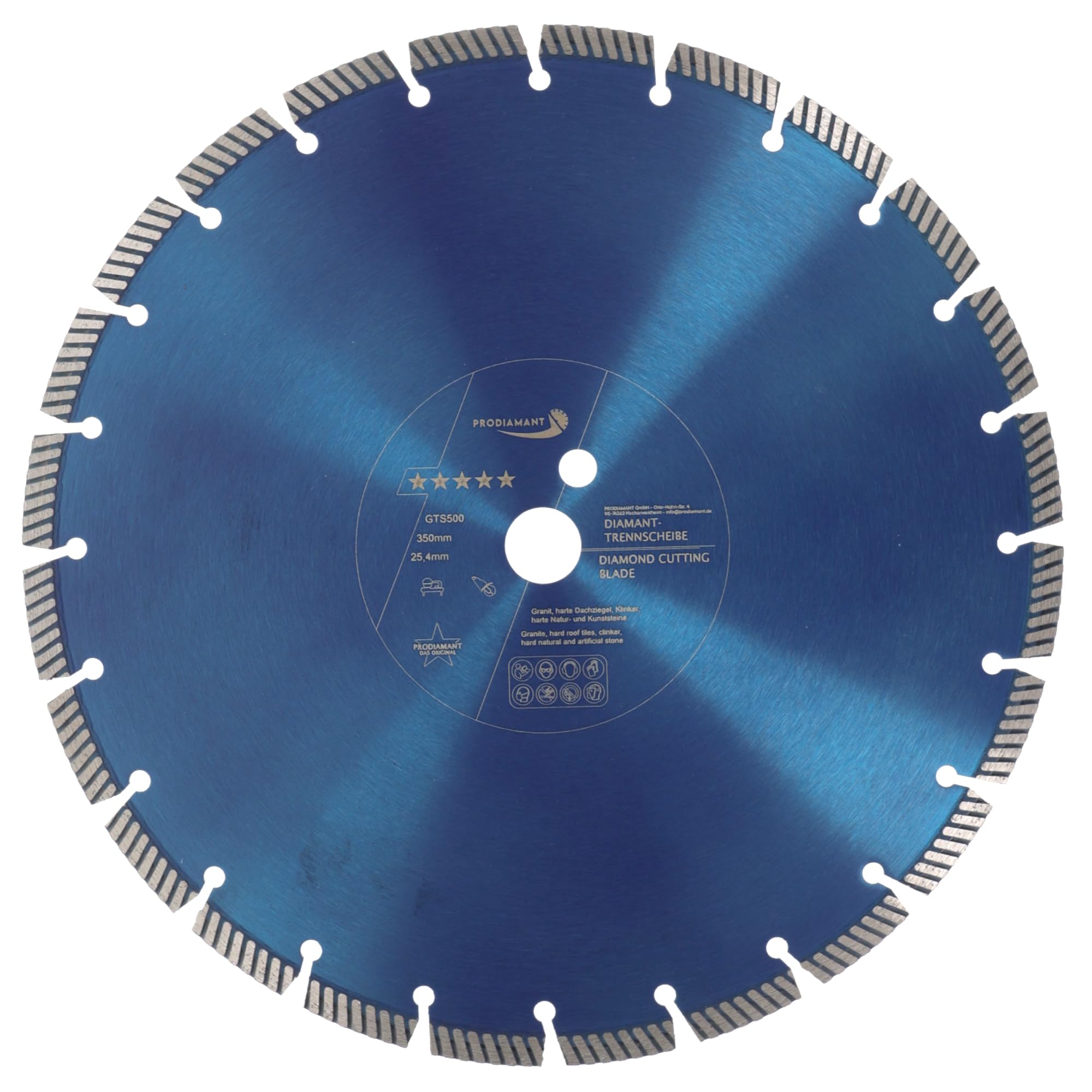 PRODIAMANT professional diamond cutting disc granite FASTCUT 350 mm 14" x 25,4 mm diamond cutting disc 350mm