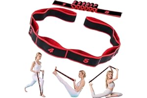 Resistance Bands for Exercise, 8-Section Elastic Workout Bands, Stretch Bands for Stretching, Yoga, Pilates, Fitness & Physic