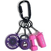 YAHSHYEN Dumbbell Barbell Kettlebell Keychain - Gym Bag Charms & Fitness Accessories, Workout Gifts for Gym Lovers