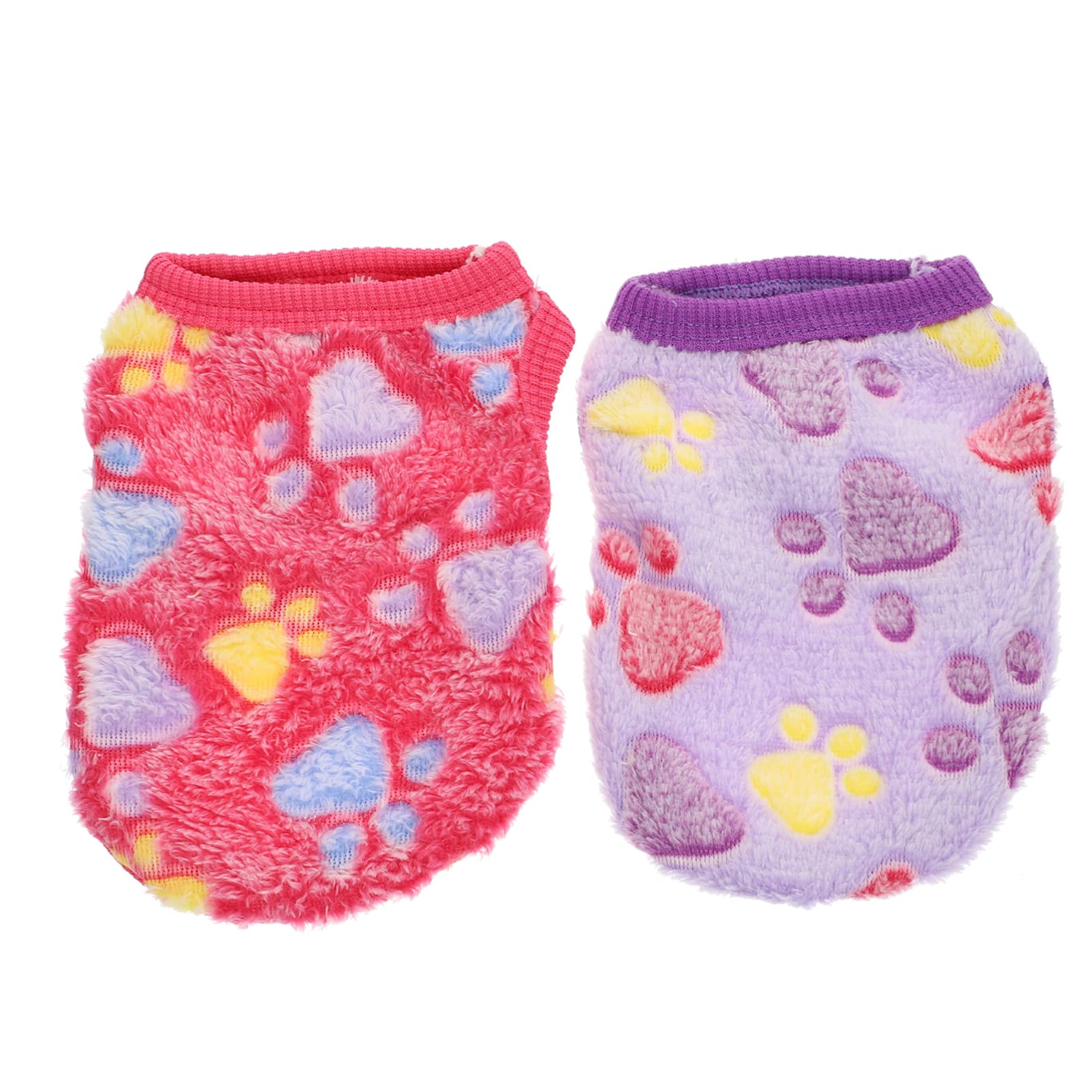 POPETPOP 2pcs Winter Warm Fleece Bunny Rabbit Clothes Pattern Cute Small Animal Guinea Pig Costume Accessories Outfit for Rabbit Cat Kitten Dog Puppy