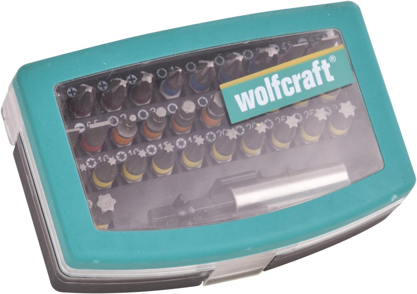 wolfcraft Bit Box, Flat-Slotted/Crosshead (PH/PZ) / TORX® (T) / Hexagonal, 32 Pcs. I 2975000 I Bit Box - Image 3