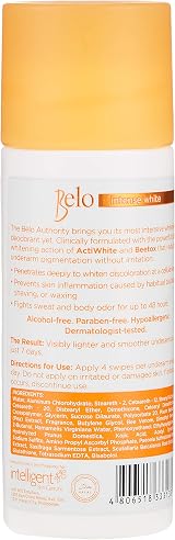 BELO Intense White Deodorant Roller 40 ml Underarm Brightening Anti-Perspirant view 2