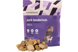 Momentum Carnivore Nutrition Freeze-Dried Pork Tenderloin Cat Treats – Single-Ingredient, High-Protein, All-Natural, Grain-Free, Lean & Naturally Tender – Made in USA – 2.5 oz Bag